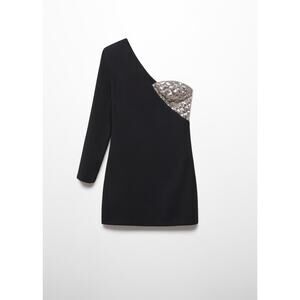 MANGO Asymmetric Sequin Mini Dress - 6